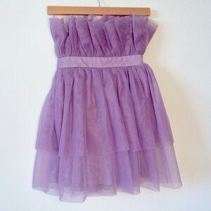 NWT THIRTY-THIRTY LAVENDER TULE MINI‎ DRESS SIZE SMALL